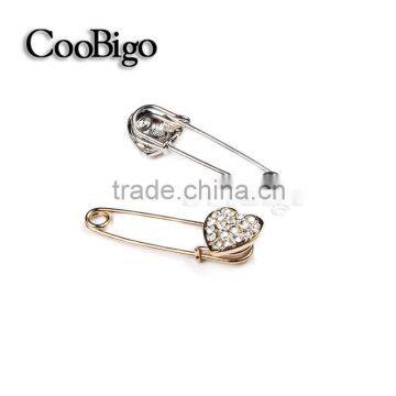 Beautiful Jewelry Rhinestone Heart Design Pin Brooch Girls Dresses Hijab Scarf Wedding Party Gift Appreal Promotion Accessories photo-2
