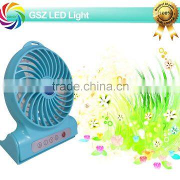 GSZ 3W small rechargebale portable usb windmill mini battery fan