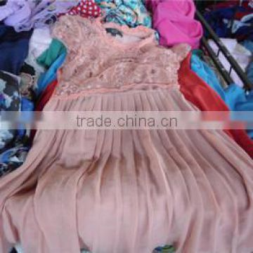 Lowest price ladies silk dress Summer Used Clothing