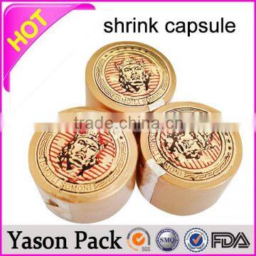 Yason heat shrink plastic capsules bottle cap lid label security cap