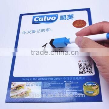High quality magnetic board surface writing, Printing magnetic writing white board with pen