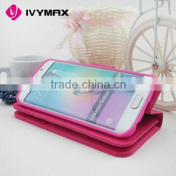 Good Quality Cover Case for Samsung Galaxy s6 Edge PU TPU Leather Wallet Case photo-4