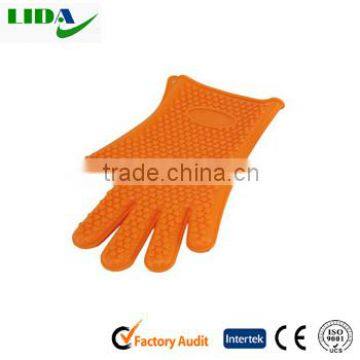 Orange Silicone Heat Resistant Gloves, Oven Mitts , Pot Holder , BBQ Cooking KIT602 photo-5