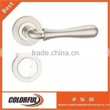 Glossy Nickel zamac diecast Solid Casting Lever Door Handle