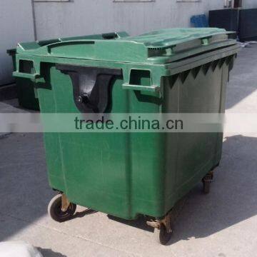 1100L outdoor plastic wheelie bin