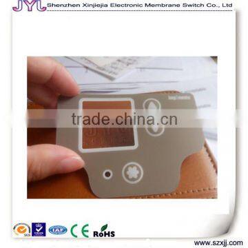 3 buttons control panel / membrane panel/stickers in transparent window