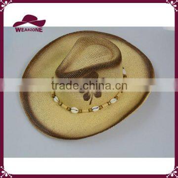 High quality ladies straw cowboy hat