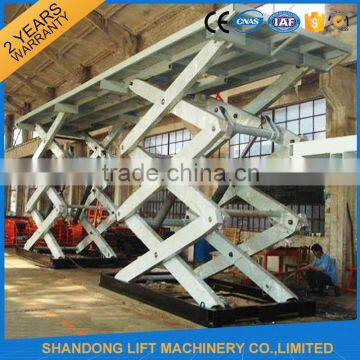 hydraulic scissor 3000kgs hoisting lift platform with 10m