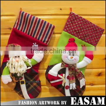 Factory price wholesale high quality santa snowman christmas stockings