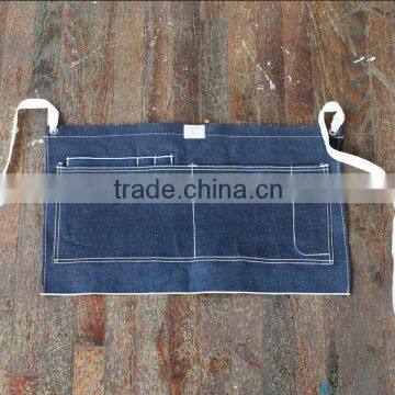 Denim Waist Apron With Pockets