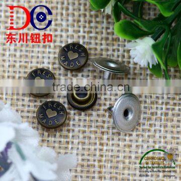 Hot Selling Metal Rivet Nut Leather Button Rivets,Custom Jeans Rivet for Jeans Wear