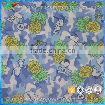 pineapple print tan through swimwear fabric