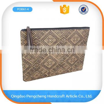 Factory supply different color straw custom ladies metal clutch bag handbags                        
                                                                                Supplier's Choice