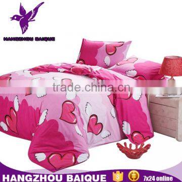 Home Using Polyester Lovers Pink Heart Print Bedding Sets                        
                                                Quality Choice