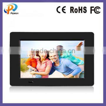 L type digital display 16:9 digital screen frames support clander clock alarm 1/2/4/8 GB memory flash auto on