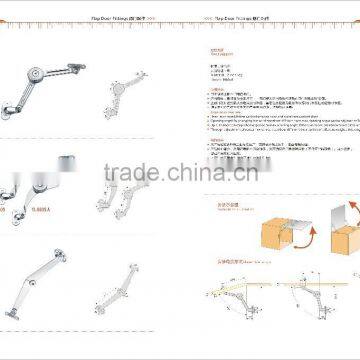 zinc alloy light duty fixed lid stay hinge lift hinge for cabinet YL-6804