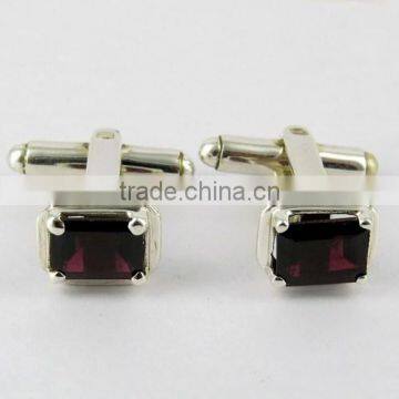 Natural Beauty !! Red Garnet 925 Sterling Silver Cufflinks, Silver Jewelry Manufacturer, Wholesale Cufflinks photo-2