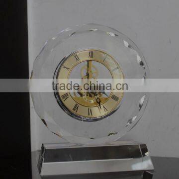 2016 Polish Clear Crystal Glass Alarm Desktop Clock photo-5