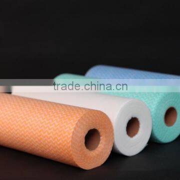 spunlace nonwoven cloth in different color with wave pattern