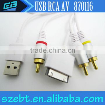 Good quality data transmission USB Cable for USB cable multifunction RCA AV 4 in 1