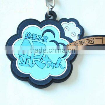 PVC keychain silicone keychain can custom with logo