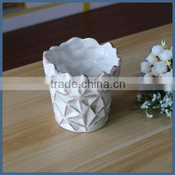Eco-friendly Dolomite Ceramic Flower Pots Wholesale photo-2