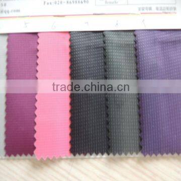 coated 100% polyester yarn dyed twill fabric