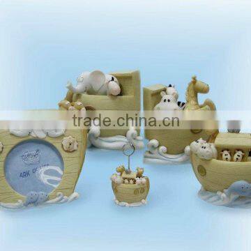 Polyresin Noah, polyresin animal photo frame