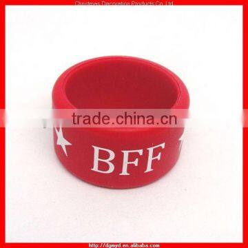 Mold free BFF silicone finger ring in your logo (MYD-0930)