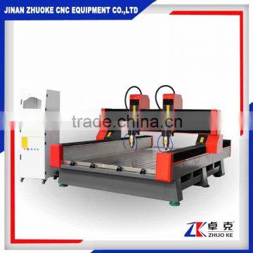 Special Design Double Heads CNC Router Machine For Stone Wood Metal ZK-1325 1300*2500MM With PCI NcStudio Control System