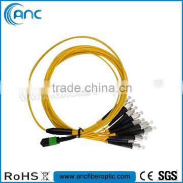 Manufacturer 12F SM MPO APC- FC PC Mini Fanout Fiber Patch Cord