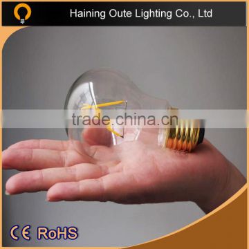 2015 New products A19 A60 led bulb filament, e27 4w 6w led filament bulb