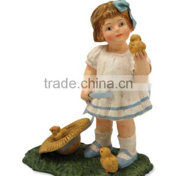 factory direct resin easter decoration resin easter girl