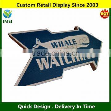 carved wood sign/ zoo sign/ shale watching/ color painting 4 1/2 " X 9" YM3-082