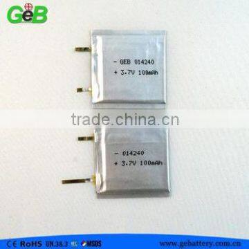 Attractive 2016 GEB 014240 100mah lithium battery