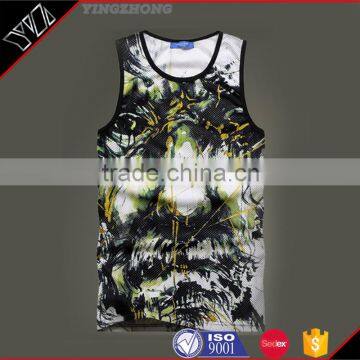 OEM ODM Custom cool sublimation design tank top beaded sleeveless vest design chiffon shirt chiffon vest