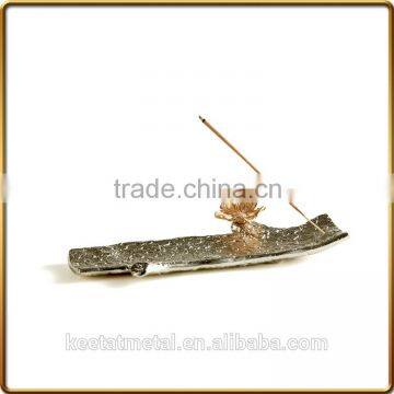 Incense Burner Handcrafted Incense Sticks Holder with nickel plated metal base