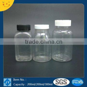 200ml 300ml PET plastic bottle for vitamine, pharmaceutical use bottle food grade