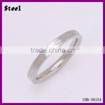 Geomety Design 316L SS Single Stone Finger Ring