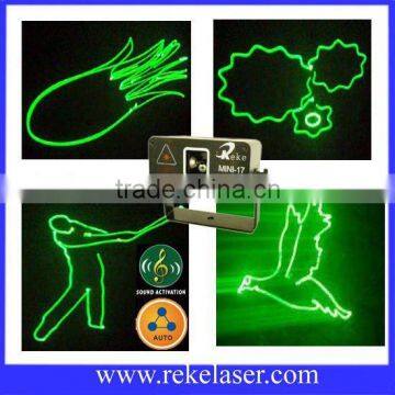 small green animation laser light show with sound and auto mode