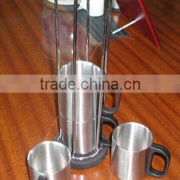 double-wall stainless steel mug set