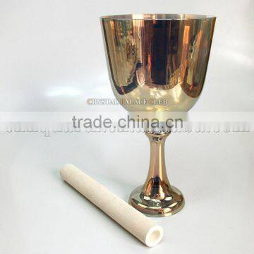 Light Titanium Quartz Crystal Singing Grail With Handle or Stand photo-4