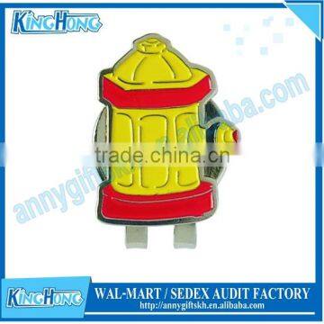 Die struck brass hat clips with a magnet