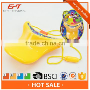 Promotional toy plastic duck voice whistle toy sound like duck