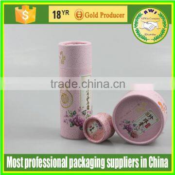 chinese factory customized paper tube round tea packaging tin box