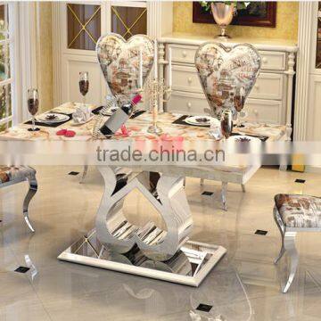 Italian modern artificial marble slate dining room table