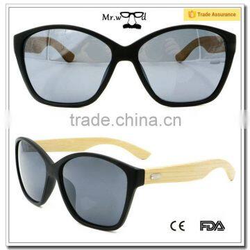 Mr.wood Wooden Sunglasses Plastic Frame Bamboo Leg Bamboo Sunglass