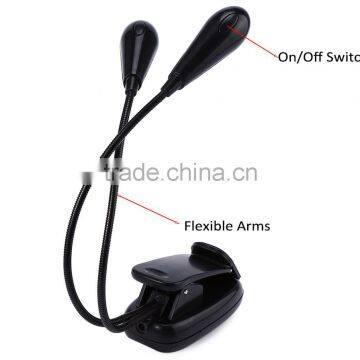 8 LEDs 4.5V 1.2W Rechargeable Flexible LED Lamp Eye Care Clip Light for Music Stand Book Reading photo-5
