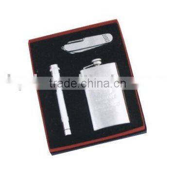 kit flagon(stainless steel hip flask set)