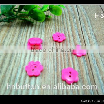 14mm 2-hole flower shaped resin button for shirt